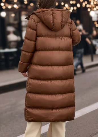 Коричнева зимня куртка SHEIN