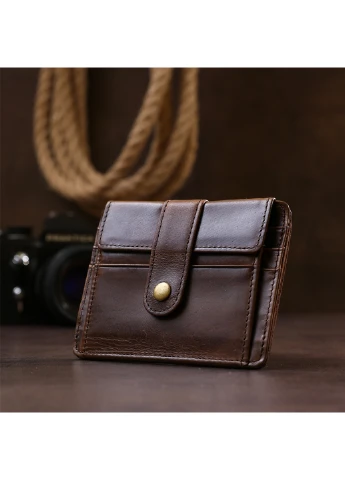 Мужской кожаный кошелек 12х8,5х1 см Vintage (255709440)