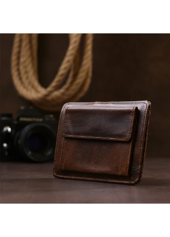Мужской кожаный кошелек 12х8,5х1 см Vintage (255709440)