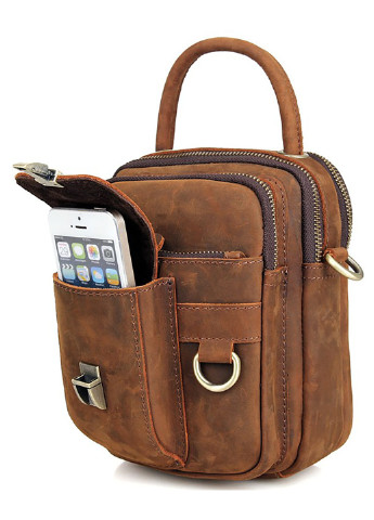 Чоловіча шкіряна сумка 15,5х20х6,5-11 см Vintage (252131602)