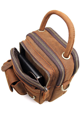 Чоловіча шкіряна сумка 15,5х20х6,5-11 см Vintage (252131602)