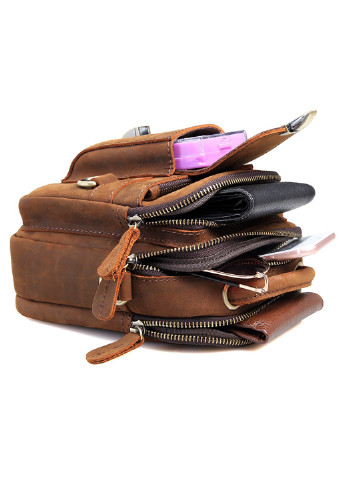 Чоловіча шкіряна сумка 15,5х20х6,5-11 см Vintage (252131602)