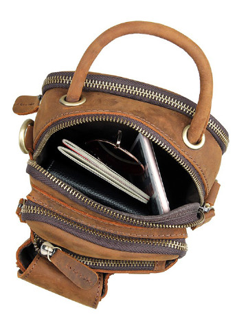 Чоловіча шкіряна сумка 15,5х20х6,5-11 см Vintage (252131602)