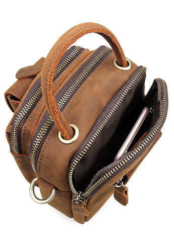 Чоловіча шкіряна сумка 15,5х20х6,5-11 см Vintage (252131602)