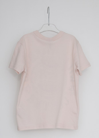 Бледно-розовая летняя футболка с коротким рукавом United Colors of Benetton