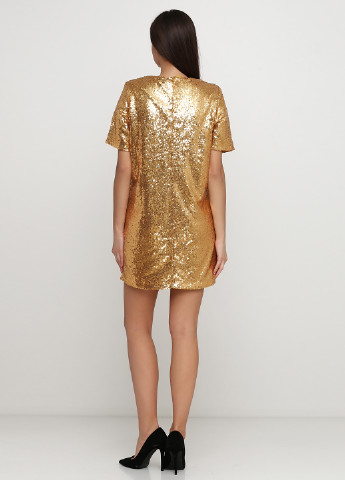 Золотой коктейльное платье Glamorous фактурное