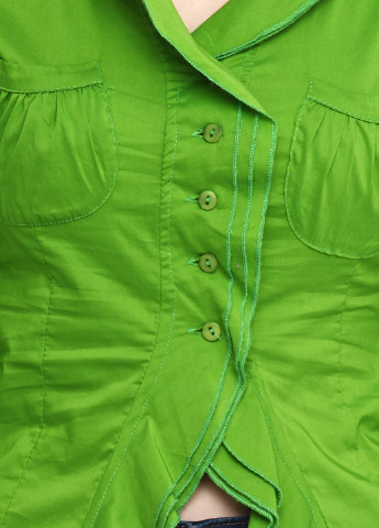Салатовая кэжуал рубашка однотонная Rinascimento
