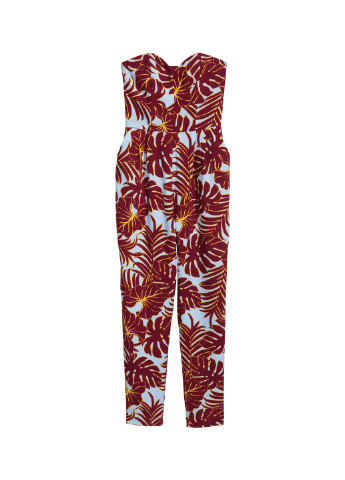 Комбинезон H&M комбинезон-брюки рисунок бордовый кэжуал лиоцелл