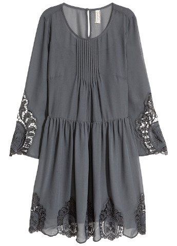Темно-сіра кежуал сукня кльош H&M