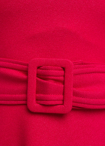 Фуксиновое (цвета Фуксия) кэжуал платье клеш BGL однотонное