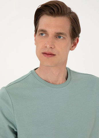 Мятный свитшот Pierre Cardin однотонный без декора (366422660)