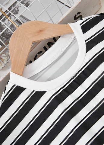 Чорно-біла сукня SHEIN (365440309)