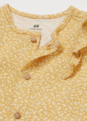 Боді,жовтий в білі візерунки, H&M (254866752)
