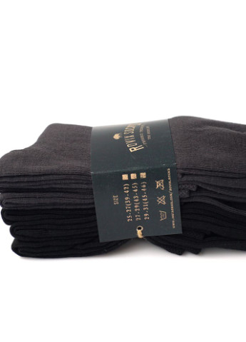 Шкарпетки бавовняні Преміум 6 пар, Чорний/Сірий, класичні, 39-42 Rovix класична довжина (253189055)