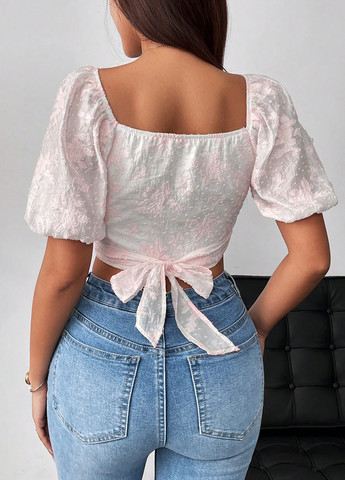 Біла блуза на запах SHEIN