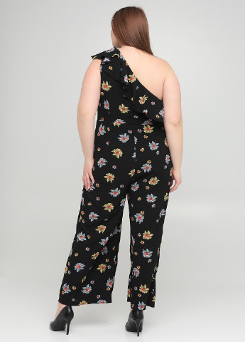 Комбінезон Fashion Union комбінезон-брюки квітковий чорний кежуал поліестер