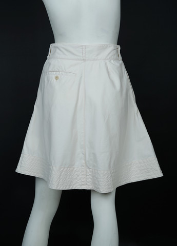 Белая кэжуал однотонная юбка Ralph Lauren клешированная