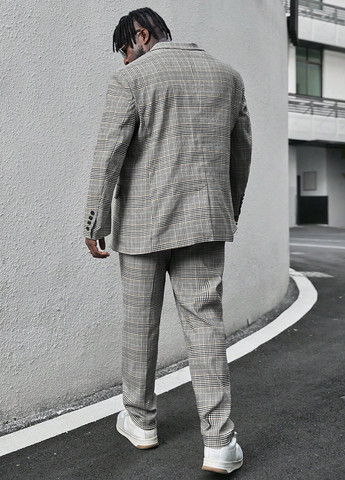 Сірий демісезонний костюм (піджак, штани) брючний SHEIN