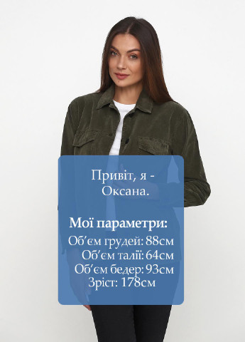 Хаки женский жакет IVY однотонный - демисезонный