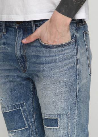 Синие демисезонные прямые джинсы Gap