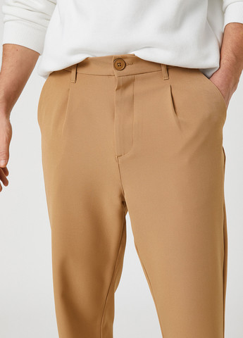 Песочные кэжуал демисезонные прямые брюки KOTON