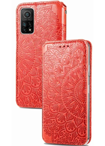 Кожаный чехол книжка Mandala (PU) для Xiaomi Mi 10T / Mi 10T Pro Красный (is_00000041398_2) Getman (237835085)
