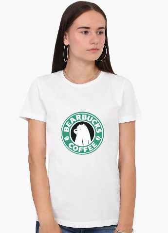 Біла демісезон футболка жіноча білий ведмідь вся правда про ведмедів (we bare bears) білий (8976-2889) xxl MobiPrint