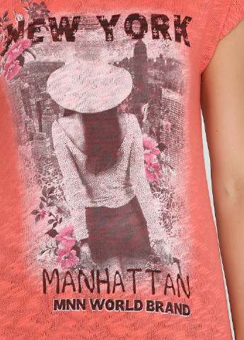 Коралова літня футболка Mnn Mood