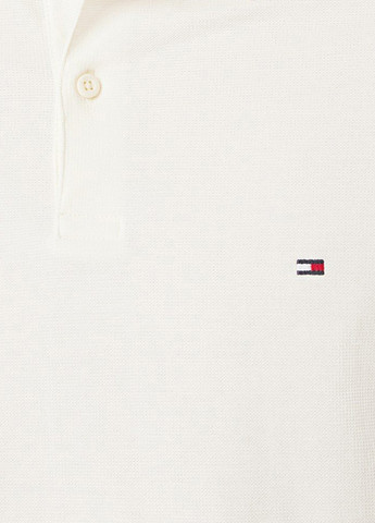 Молочная футболка-поло для мужчин Tommy Hilfiger однотонная