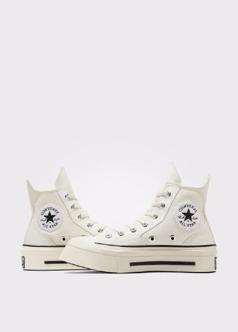 Белые кеды Converse CHUCK 70 DE LUXE SQUARED с логотипом, люверсы
