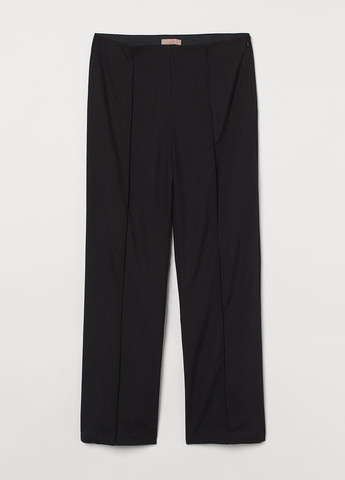 Черные кэжуал демисезонные классические, прямые брюки H&M