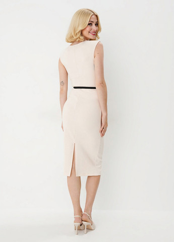 Кремовое кэжуал платье силуэтная Mohito однотонное
