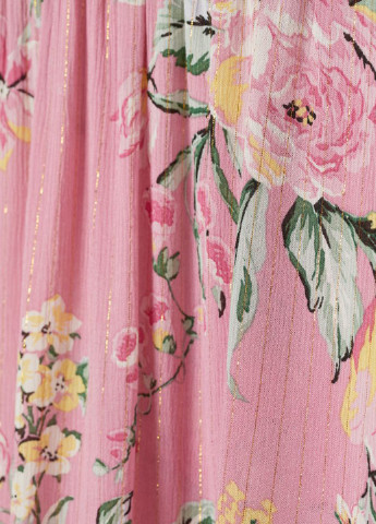 Рожева кежуал сукня H&M з квітковим принтом
