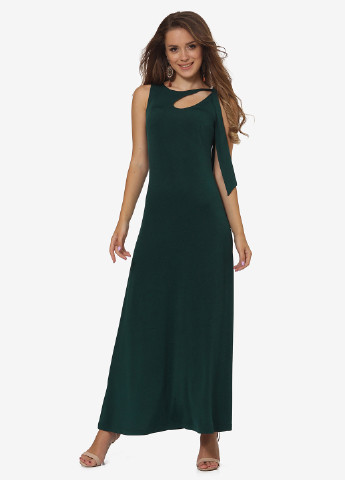 Темно-зеленое кэжуал платье клеш Agata Webers однотонное