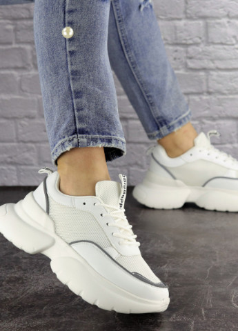 Комбіновані осінні жіночі кросівки choe 1583 24 білий Fashion