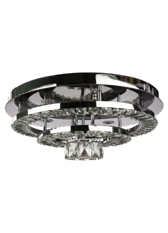 Люстра стельова кришталева LED з пультом C1793/500 Хром 19х50х50 см. Sunnysky (253627837)