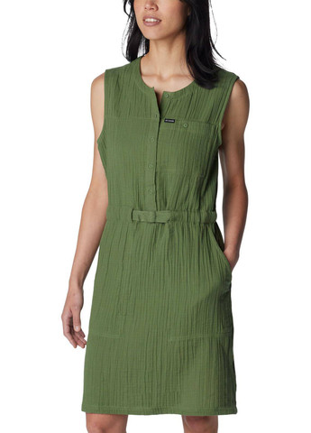 Зеленое кэжуал платье платье-майка Columbia однотонное