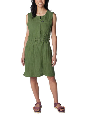 Зеленое кэжуал платье платье-майка Columbia однотонное