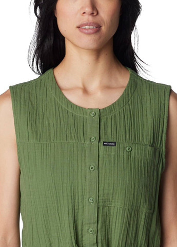 Зеленое кэжуал платье платье-майка Columbia однотонное