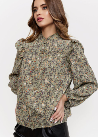 Оливковая демисезонная блуза Kamomile