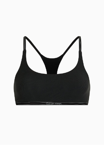 Чёрный топ бюстгальтер Calvin Klein без косточек модал, трикотаж