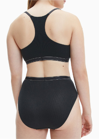 Чёрный топ бюстгальтер Calvin Klein без косточек модал, трикотаж