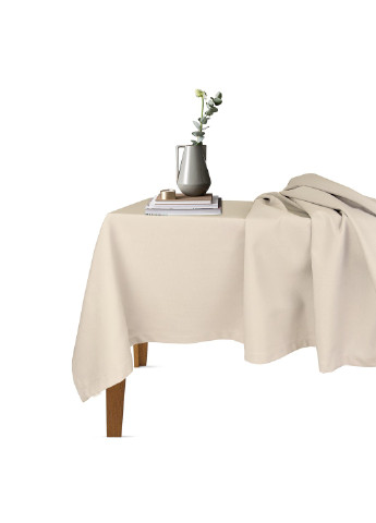 Столовый набор для сервировки стола скатерть Beige 140х180 и салфетки тканевые White 35х35 - 4 шт (4822052073667) Cosas (252506502)