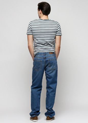 Синие демисезонные прямые джинсы Wampum
