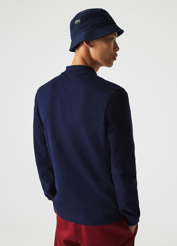 Темно-синяя футболка-поло для мужчин Lacoste в полоску