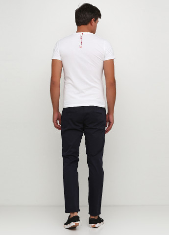 Синие кэжуал демисезонные зауженные брюки Moscanueva