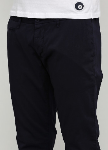 Синие кэжуал демисезонные зауженные брюки Moscanueva