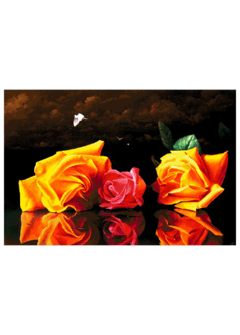 Набор для вышивания бисером Натюрморт с розами 82х55 см Александра Токарева (252253457)