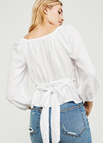 Белая летняя блуза Abercrombie & Fitch