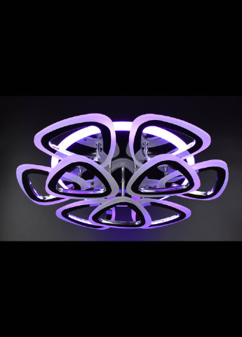 Люстра стельова LED з пультом A2502 / 6 + 3S-RGB-ch Хром 11х57х57 см. Handmade (234537696)